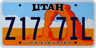 UT license plate Z177IL
