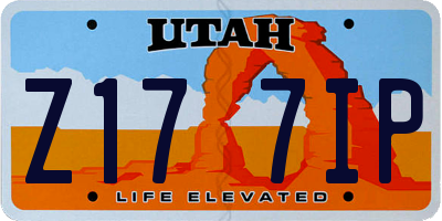 UT license plate Z177IP