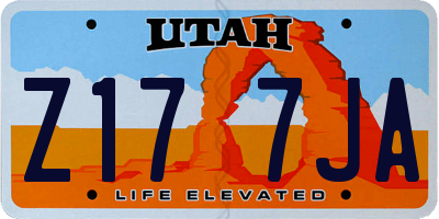 UT license plate Z177JA