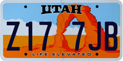 UT license plate Z177JB