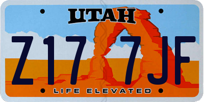 UT license plate Z177JF