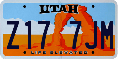 UT license plate Z177JM