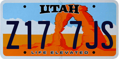 UT license plate Z177JS