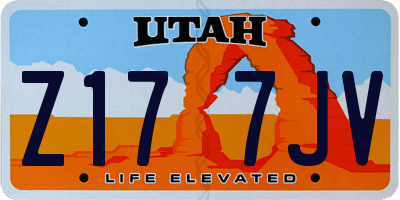 UT license plate Z177JV
