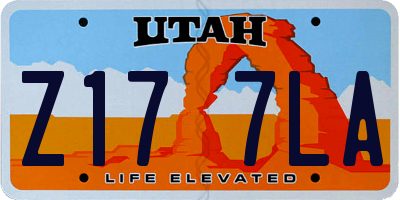 UT license plate Z177LA