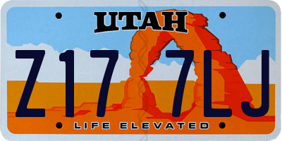UT license plate Z177LJ