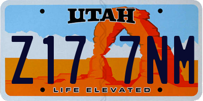 UT license plate Z177NM