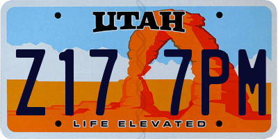 UT license plate Z177PM