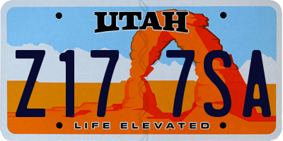 UT license plate Z177SA