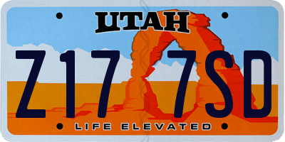 UT license plate Z177SD