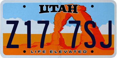 UT license plate Z177SJ