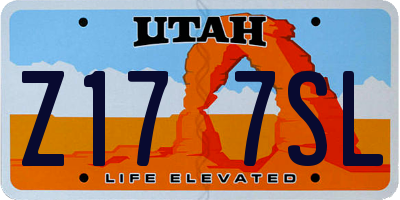 UT license plate Z177SL
