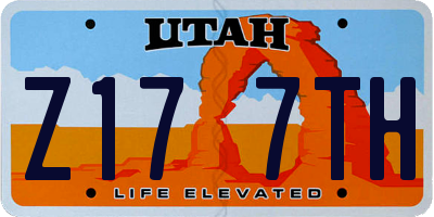 UT license plate Z177TH