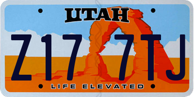 UT license plate Z177TJ