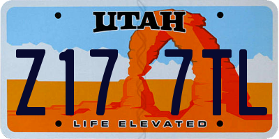 UT license plate Z177TL