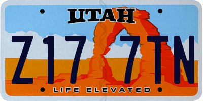 UT license plate Z177TN