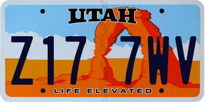 UT license plate Z177WV