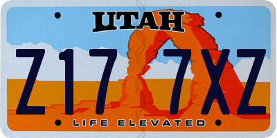 UT license plate Z177XZ