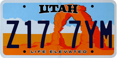 UT license plate Z177YM