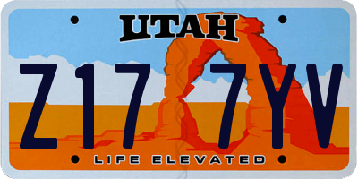 UT license plate Z177YV
