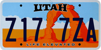 UT license plate Z177ZA