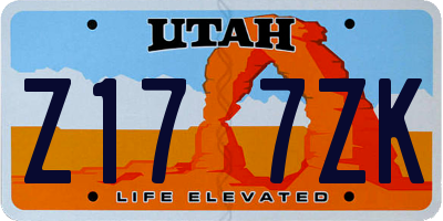 UT license plate Z177ZK