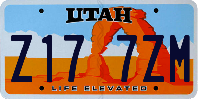 UT license plate Z177ZM