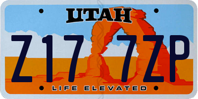 UT license plate Z177ZP
