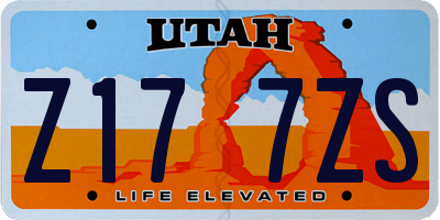 UT license plate Z177ZS