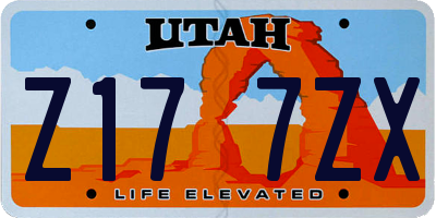 UT license plate Z177ZX