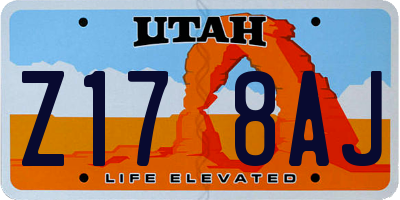 UT license plate Z178AJ