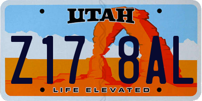 UT license plate Z178AL