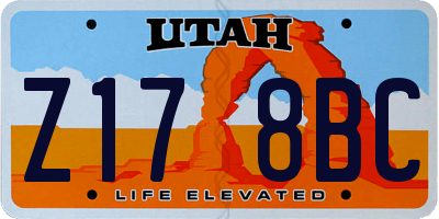 UT license plate Z178BC