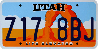 UT license plate Z178BJ