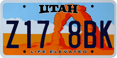 UT license plate Z178BK
