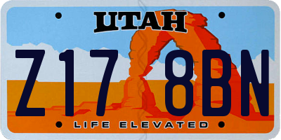 UT license plate Z178BN