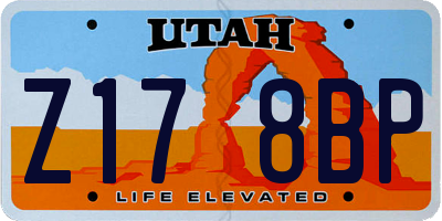 UT license plate Z178BP
