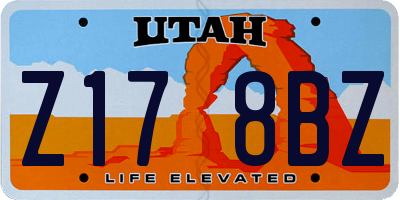 UT license plate Z178BZ