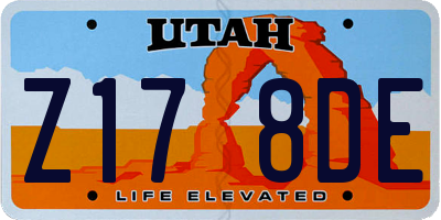 UT license plate Z178DE