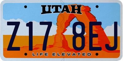 UT license plate Z178EJ