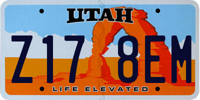 UT license plate Z178EM