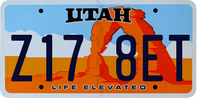 UT license plate Z178ET