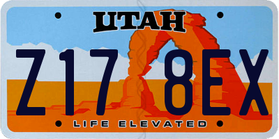 UT license plate Z178EX
