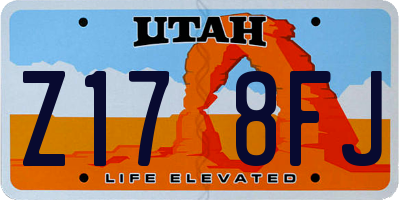 UT license plate Z178FJ