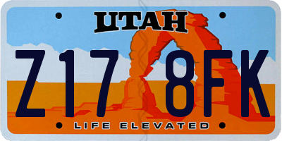 UT license plate Z178FK