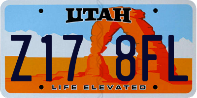 UT license plate Z178FL