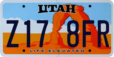 UT license plate Z178FR