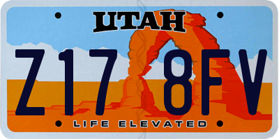 UT license plate Z178FV