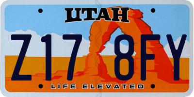 UT license plate Z178FY