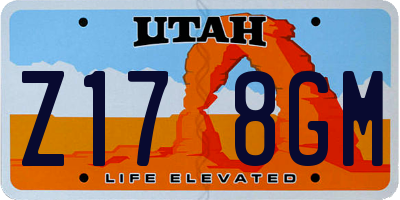UT license plate Z178GM